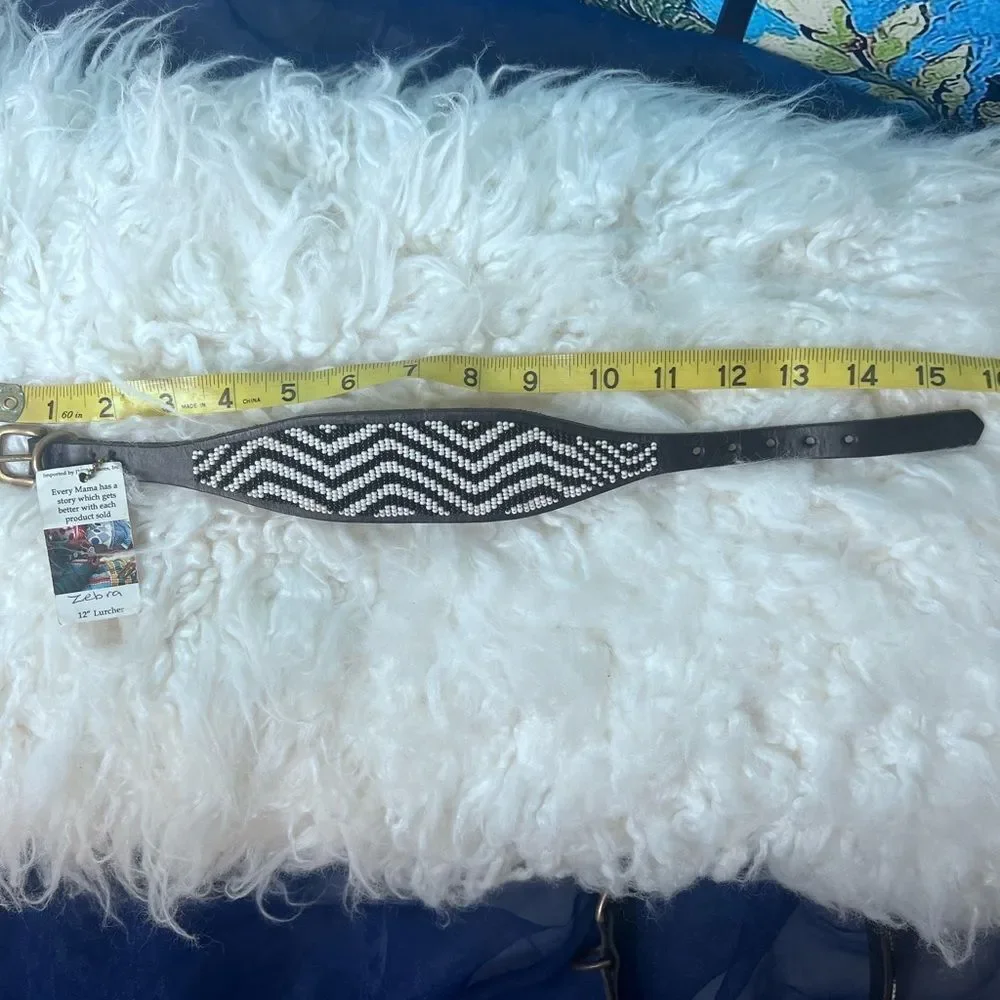 Hand beaded dog collar